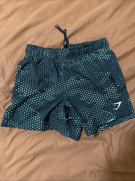Gymshark Other - Gymshark Black Shorts with Mint Triangle Pattern